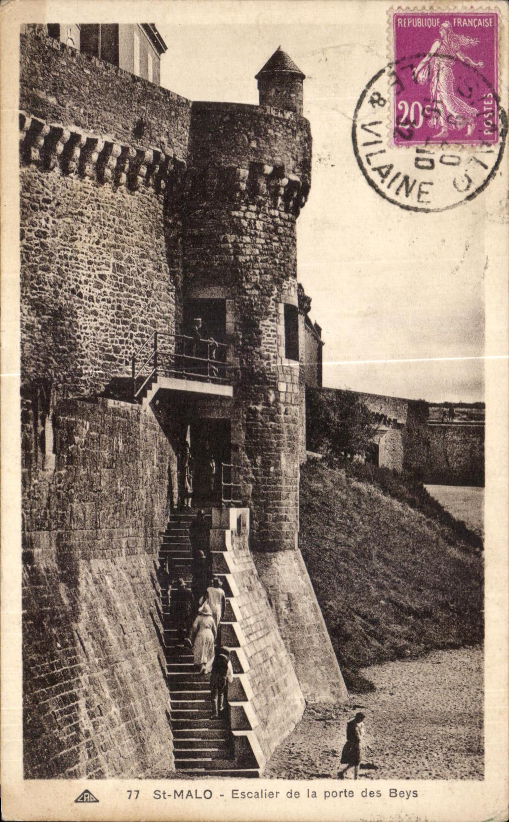 Escalera del St Malo de CPA de la puerta de los beyes