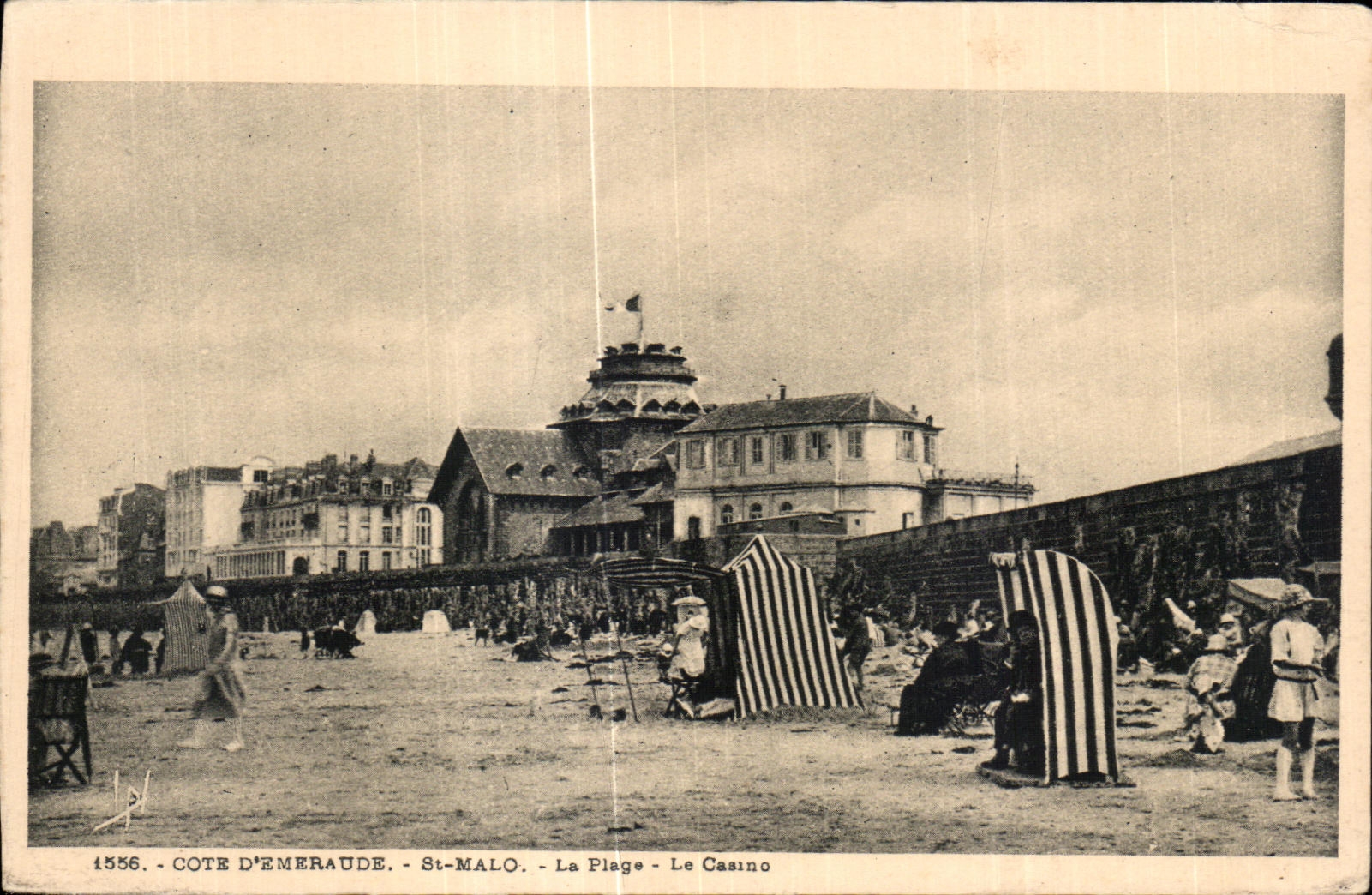 CPA Cote D Emeraude St Malo La Plage Le Casino