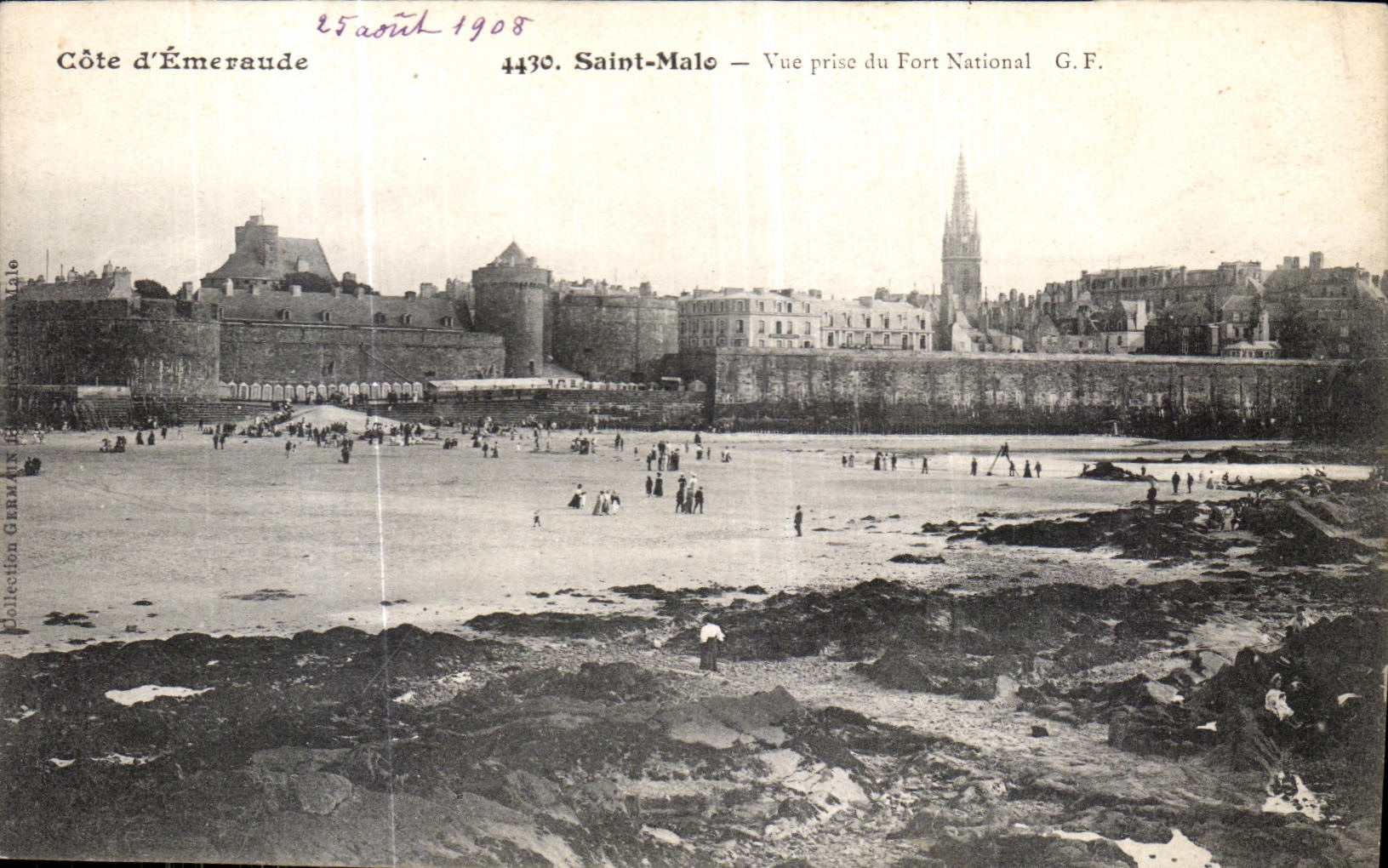 CPA Cote d Emevaude Saint Malo Vue prise du Fort National