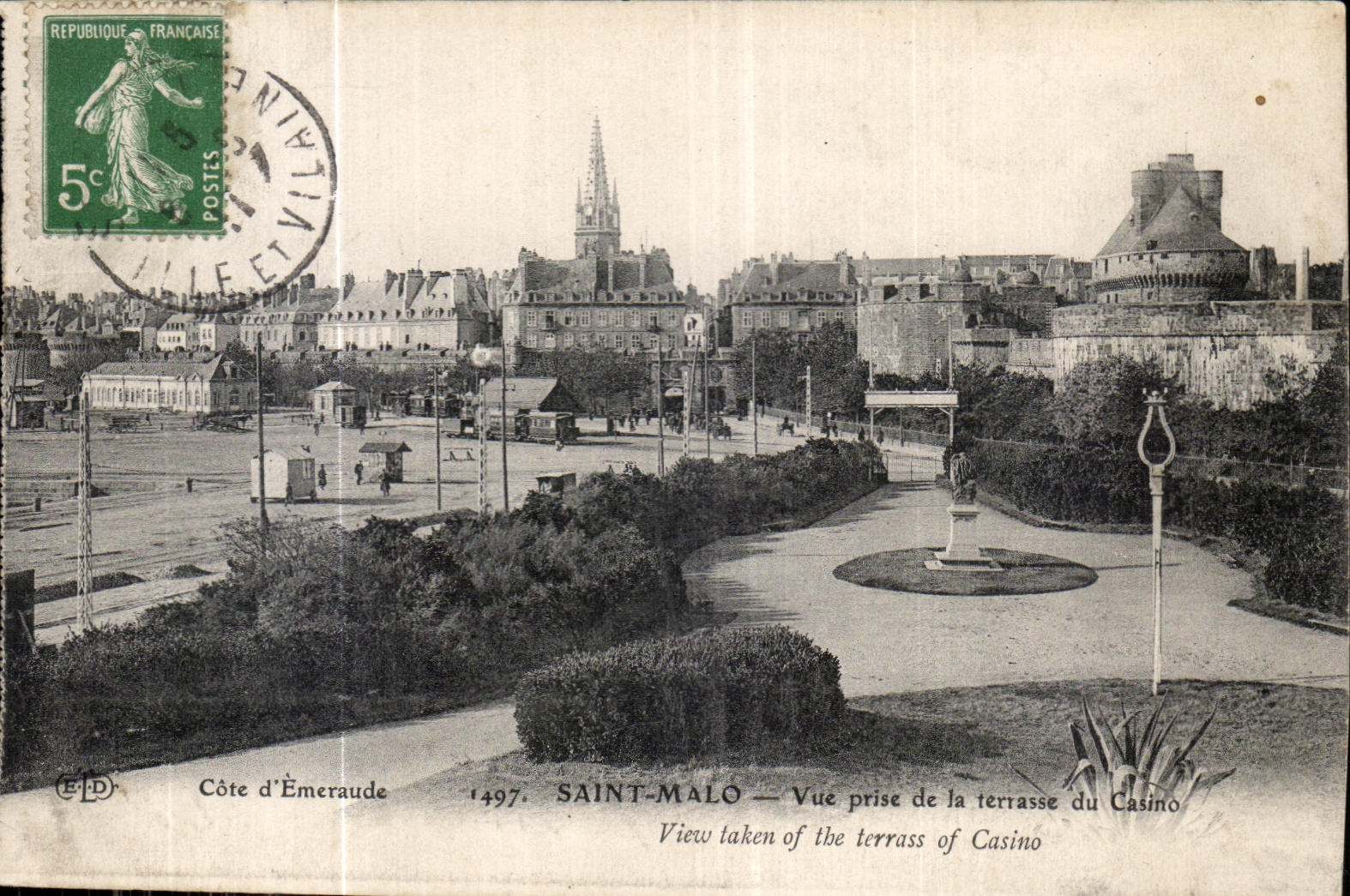 CPA Cote d Emevaude Saint Malo Vue prise de la terrasse du Casino