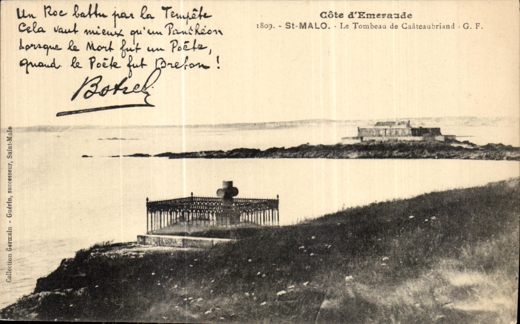 CPA Cote d Emeraude St Malo La Tombeau de Chateaubriand 