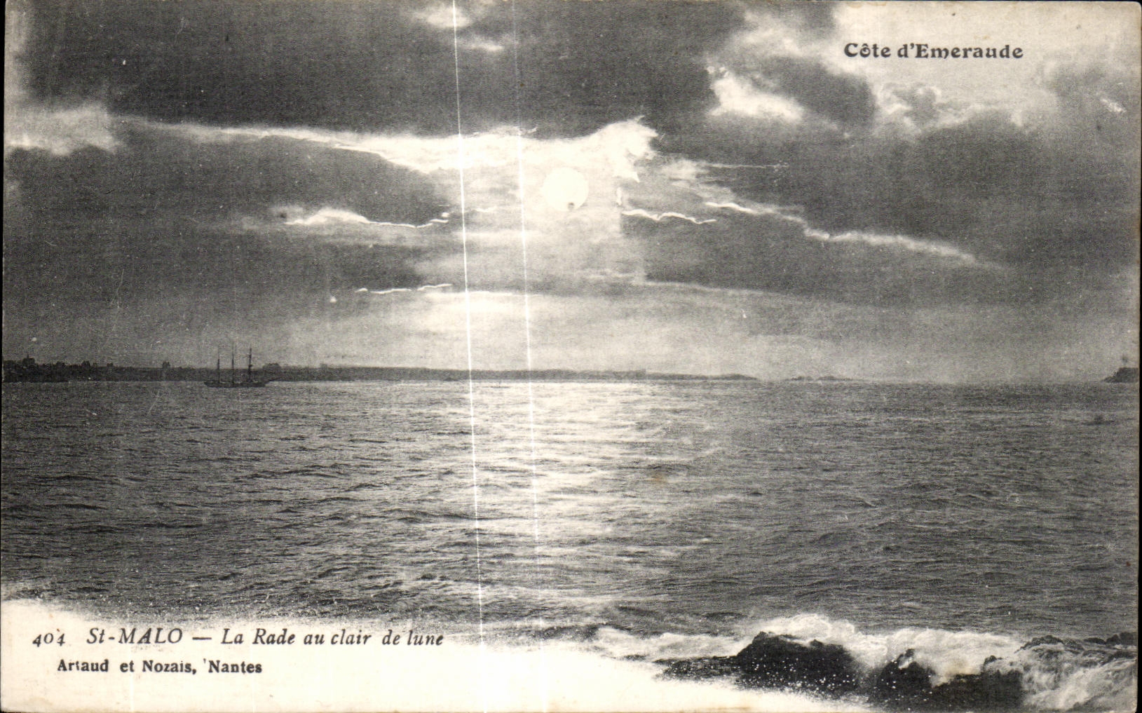 Caminos del St Malo de CPA con el claro de luna Artaud y Norais Nantes