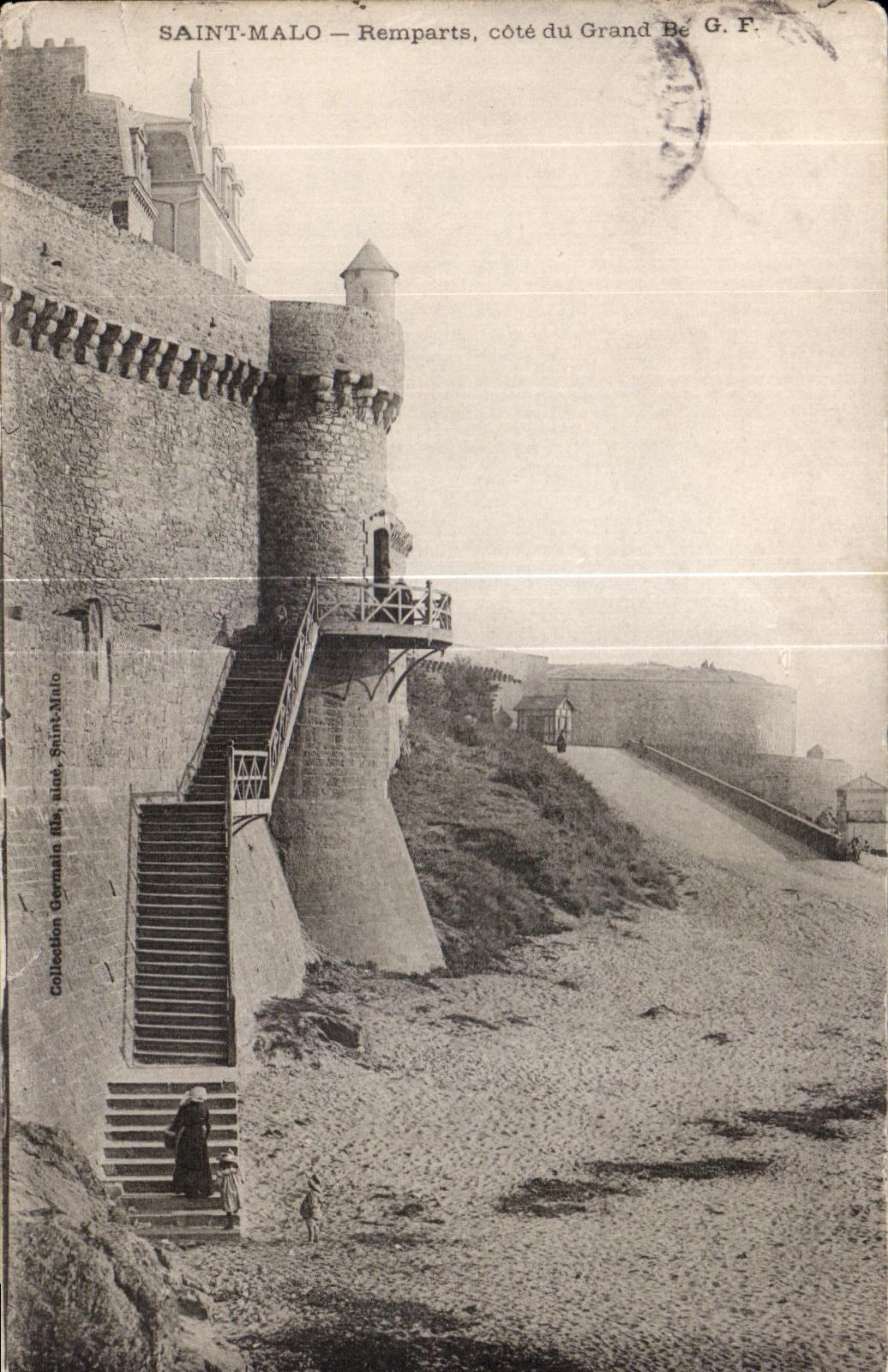 CPA Saint Malo Remparts cote du Grand Be