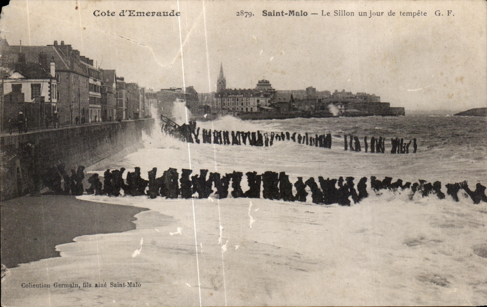 CPA dimensiona a santo de Emeraude Malo el surco un surco un dia de tormenta