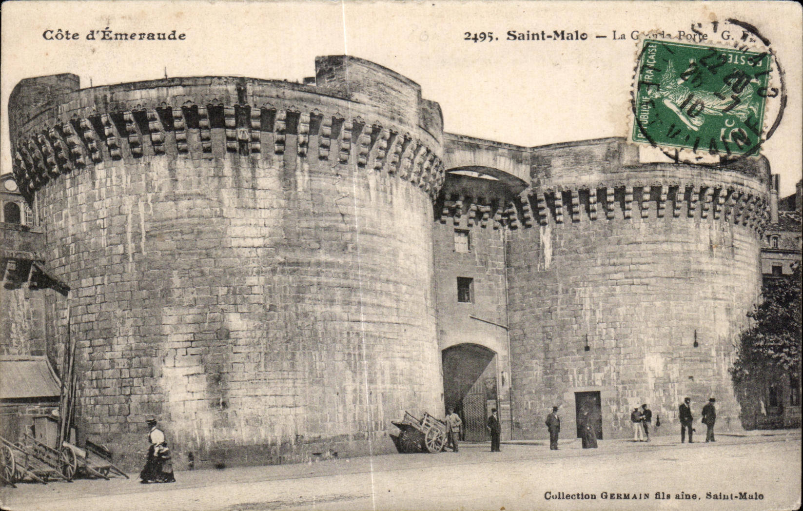 El St Malo de CPA dimensiona la esmeralda la puerta grande