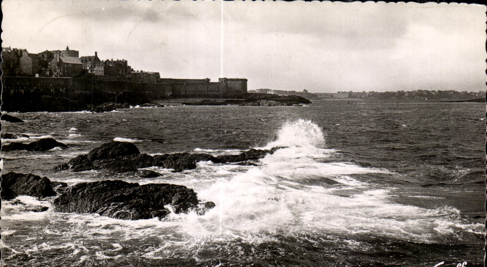 CPA Sant Malo dimensiona la esmeralda en Bretana las paredes y el estuario de el rancio