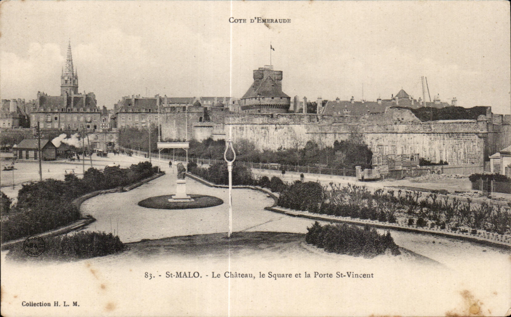 St Malo de CPA el castillo el jardin publico y la puerta St Vincent