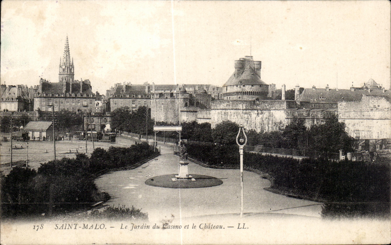 Santo Malo de CPA el jardin del casino y del tren del castillo