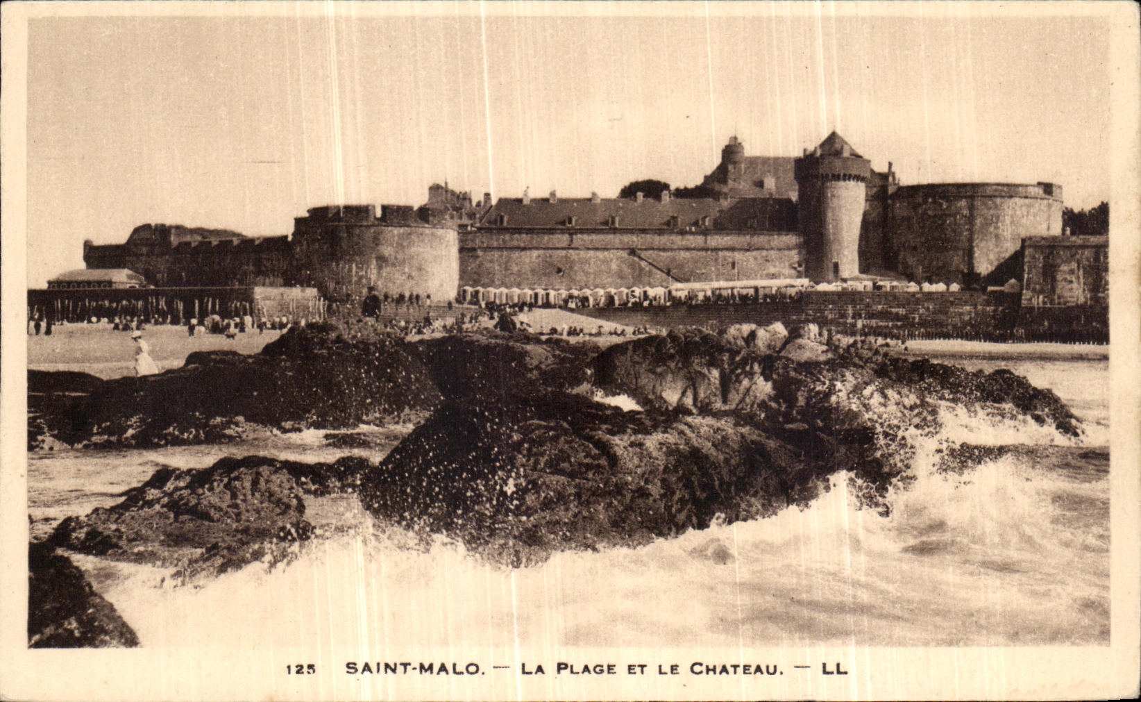 CPA Saint Malo La Plage Et Le Chateau