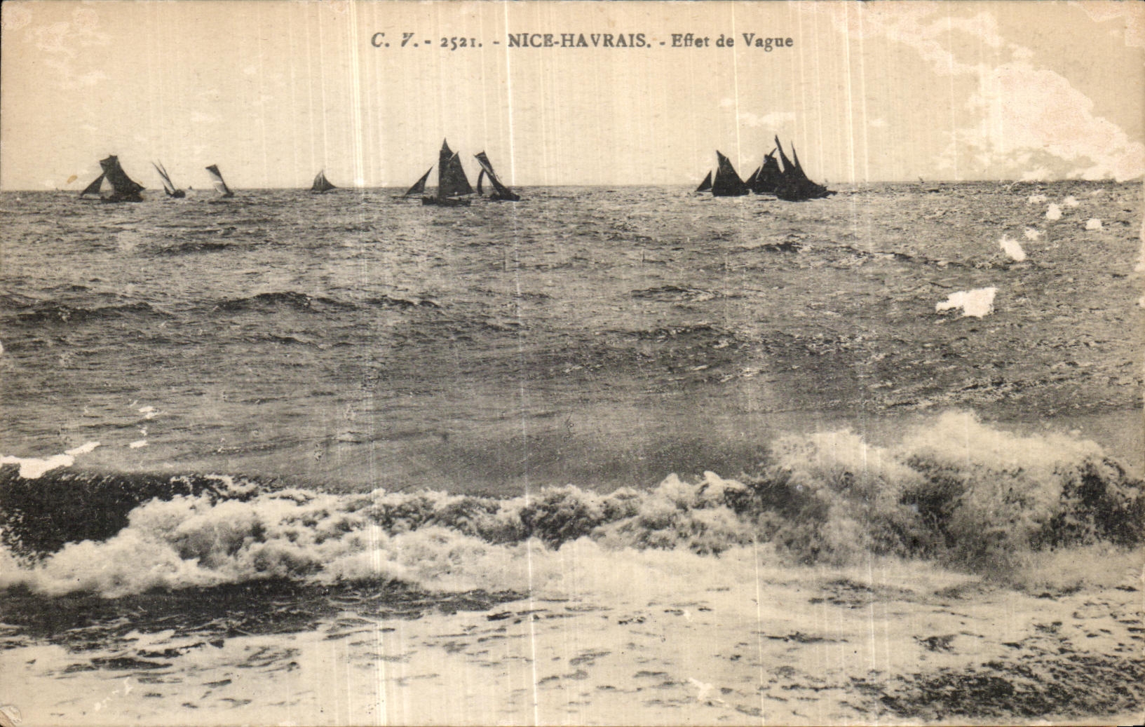 CPA Le Havre Effet de Vague Bateaux