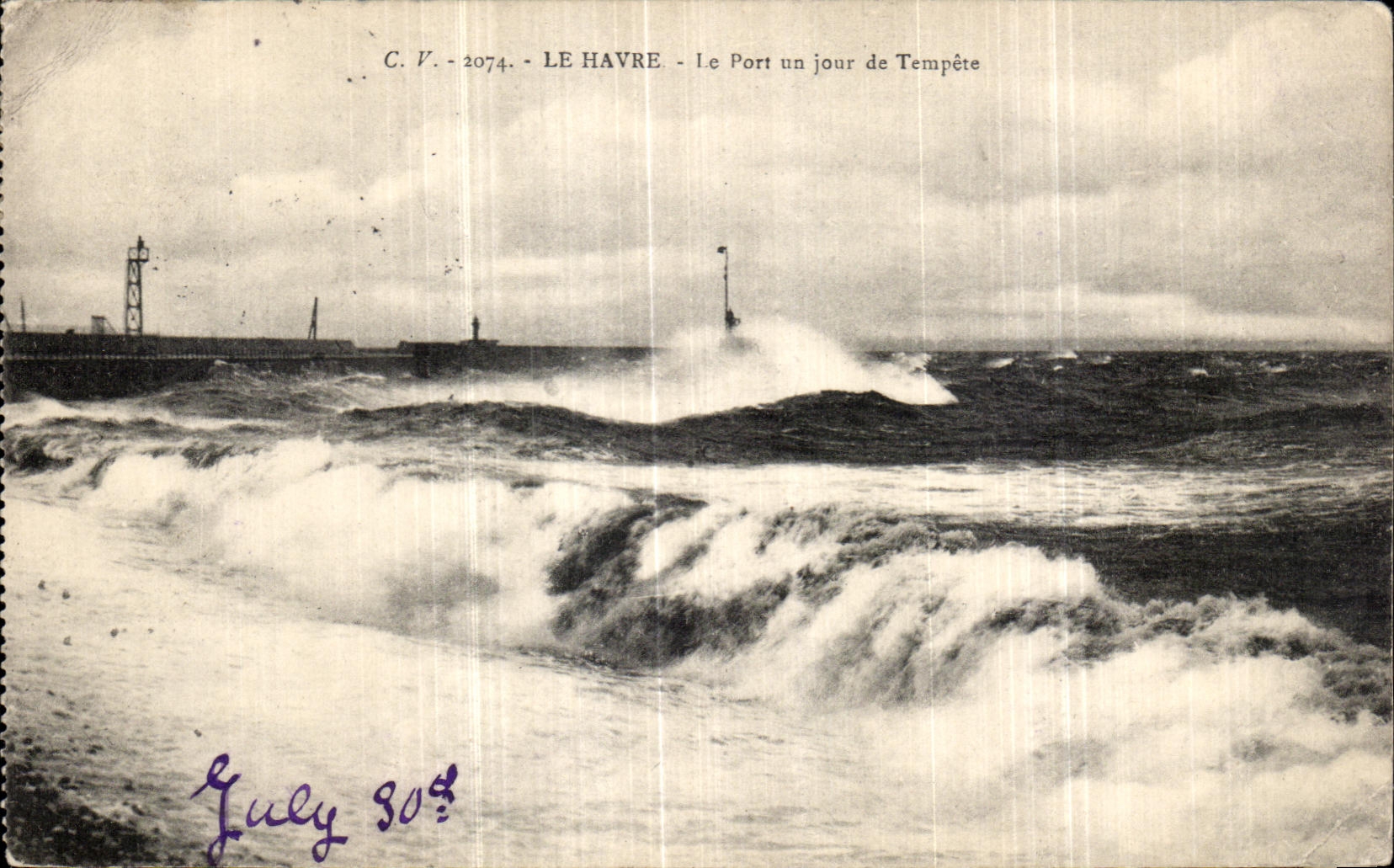 CPA La Havre La Port un Jour de Tempete