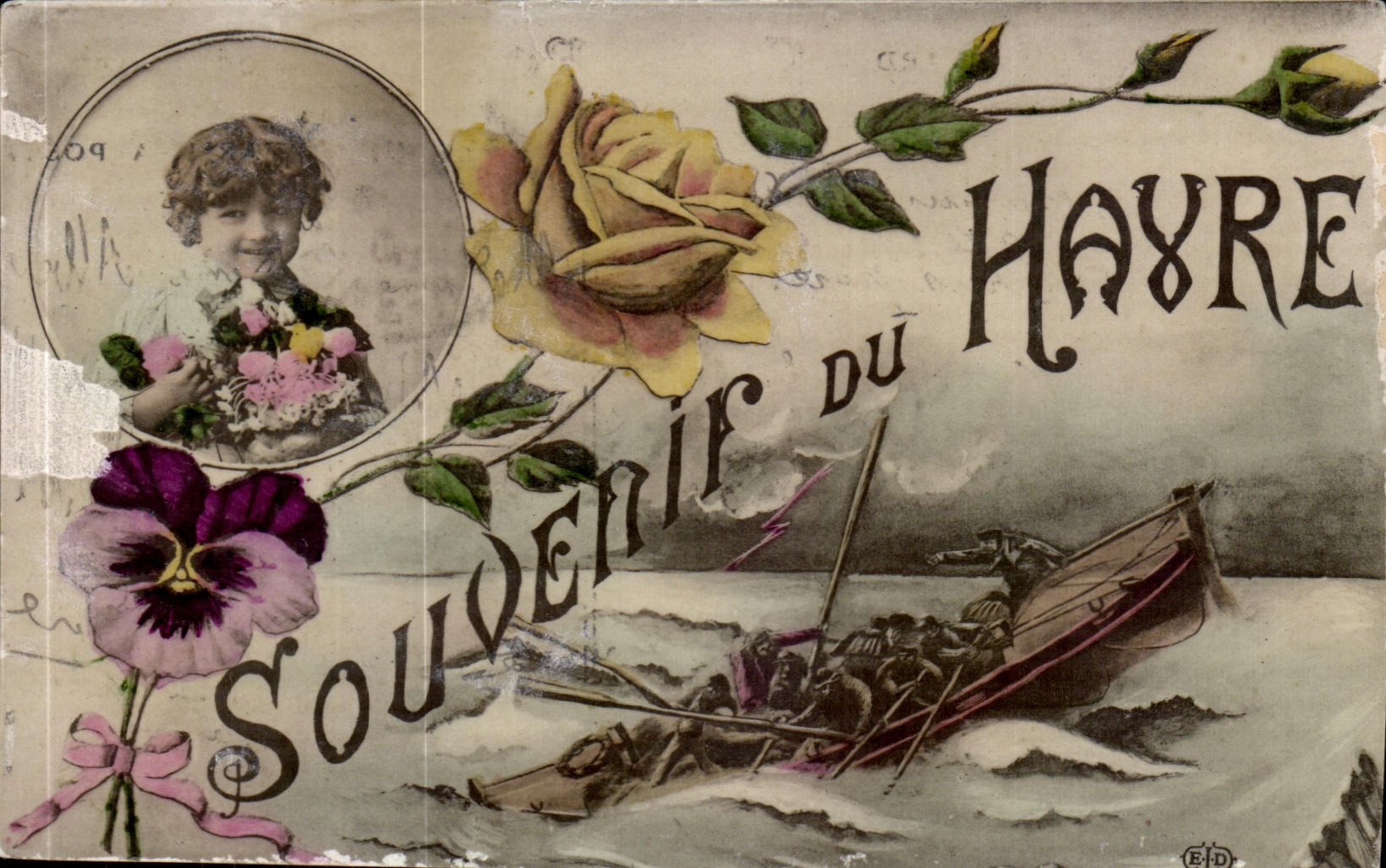 Recuerdo de CPA del dueno de la charca de pescados de Marie Christine Henry del casino y del hotel de Le Havre