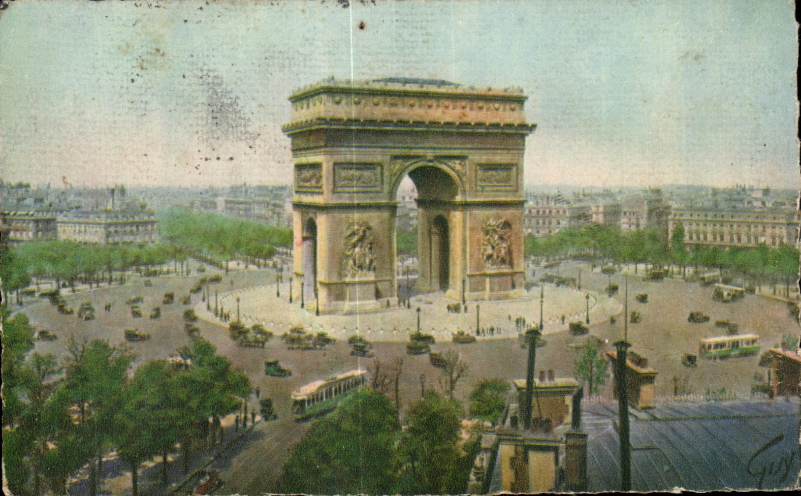 CPA nuestra Paris hermosa Arc De Triomphe triunfal