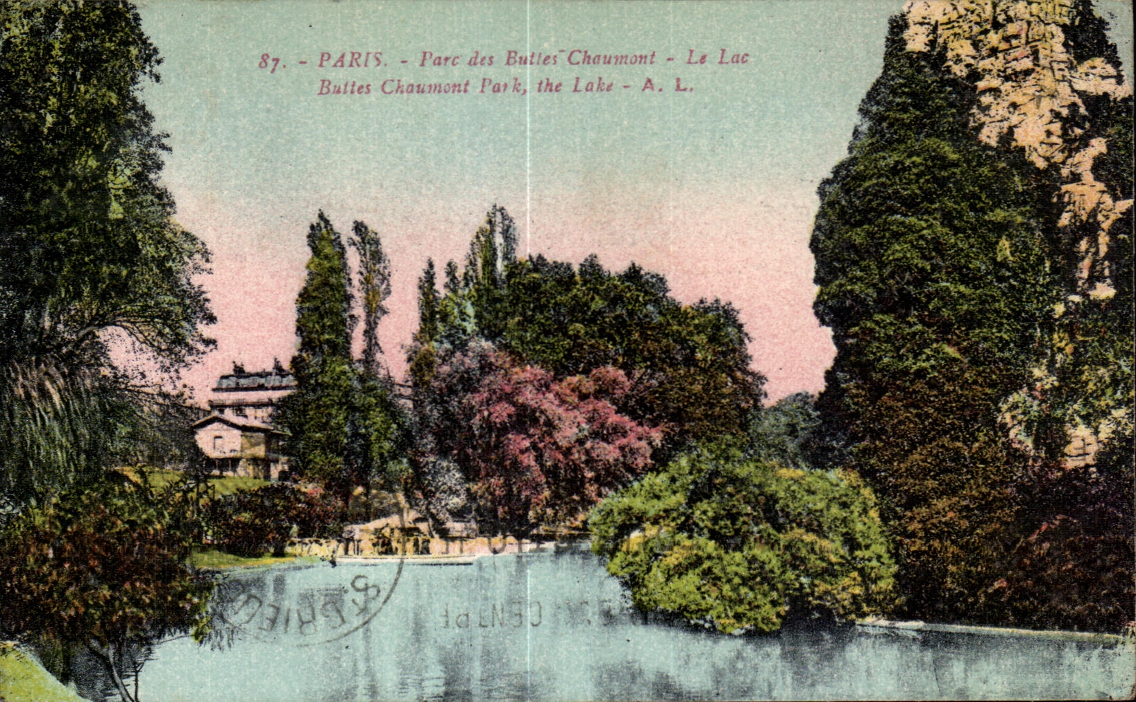 CPA Paris Park of the Chaumont Hillocks the lake Hillocks Chaumont Park the Lake