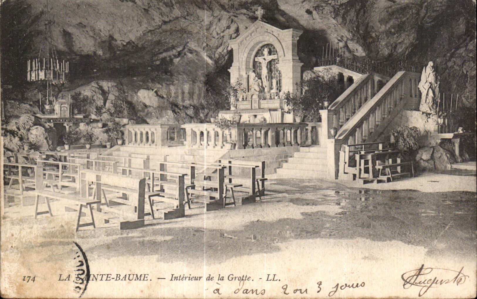 CPA La Saint Baume Interieur de la Grotte