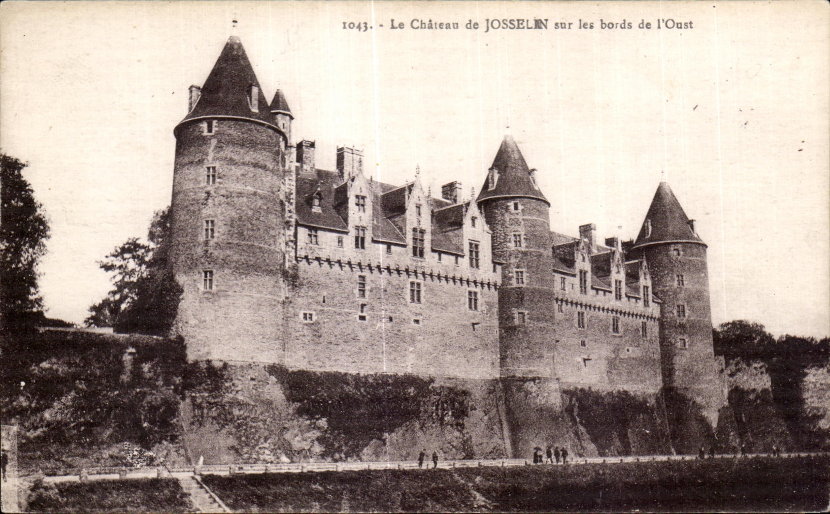 CPA que el castillo de Josselin en los bordes del mi expulsa