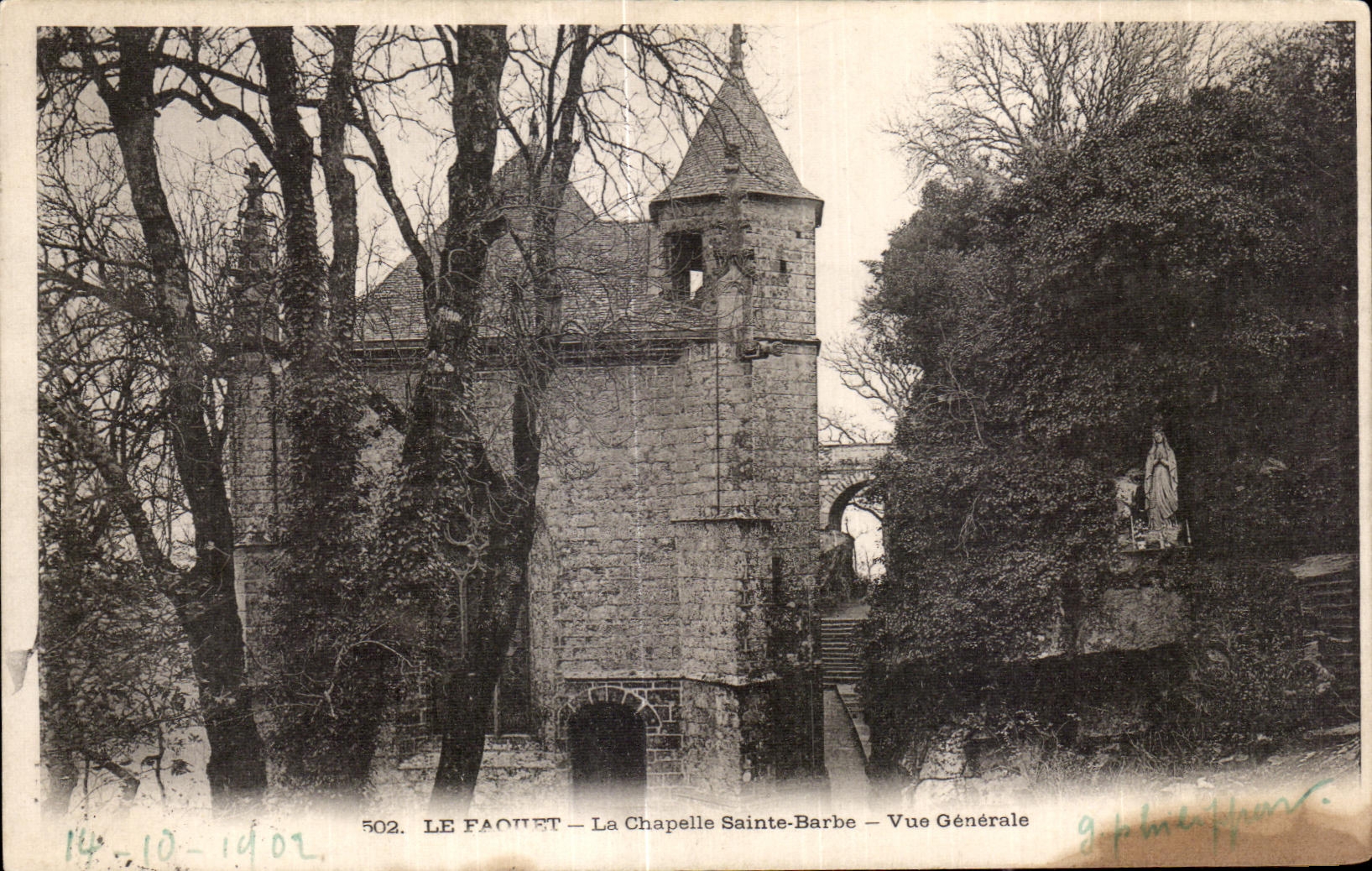 CPA Le Faouet La Chapelle Sainte Barbe Vue Generale