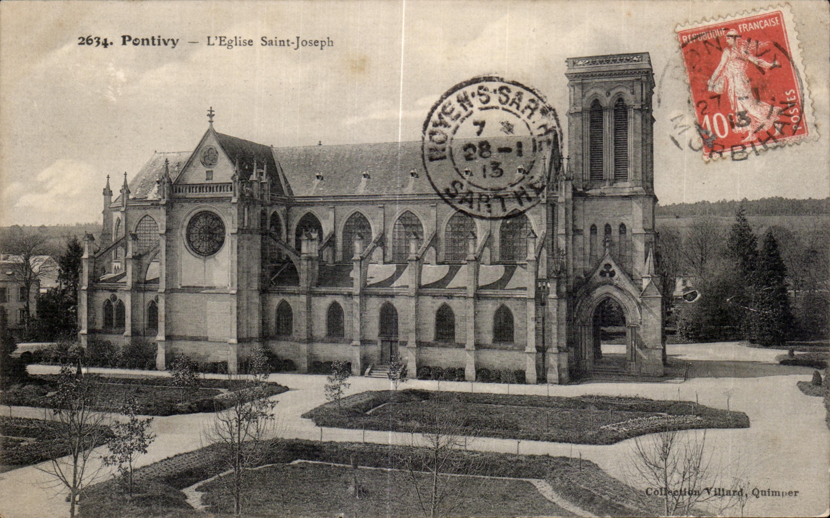 CPA Pontivy Church Saint Joseph