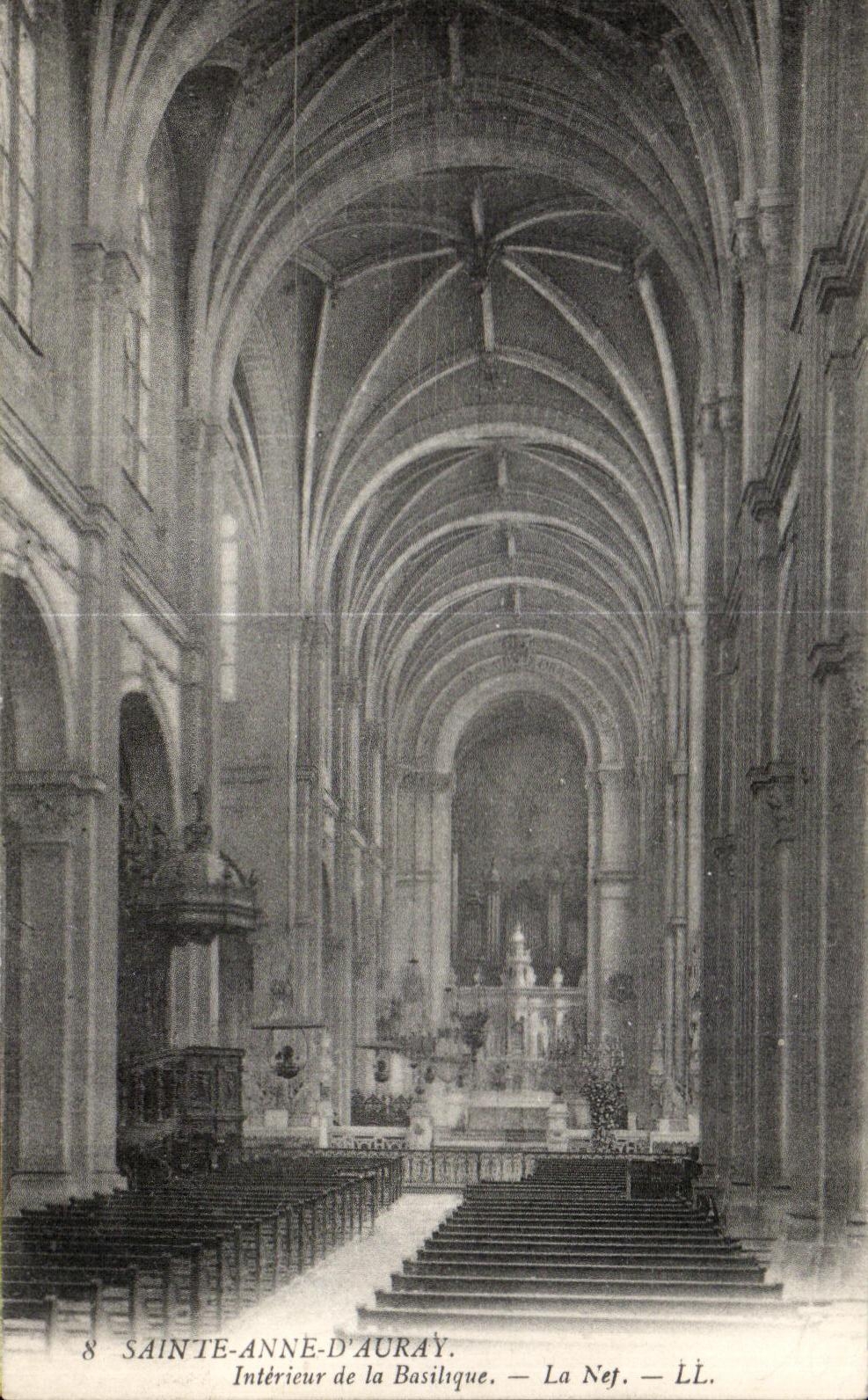 CPA Sainte Anne Interior Auray of the Basilica