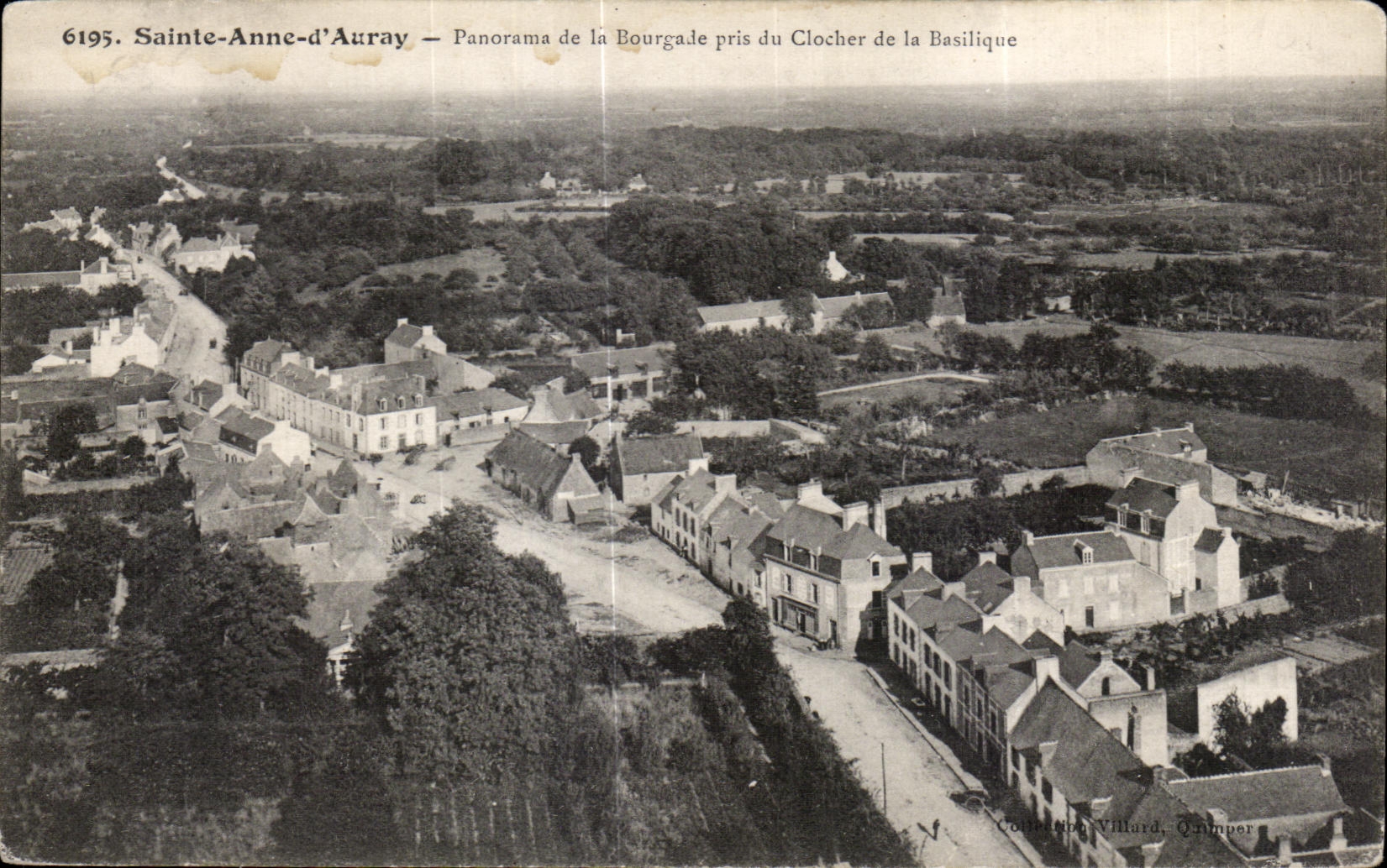 CPA Sainte Anne Auray Panorama of the Village taken of the Bell-tower of the Basilica