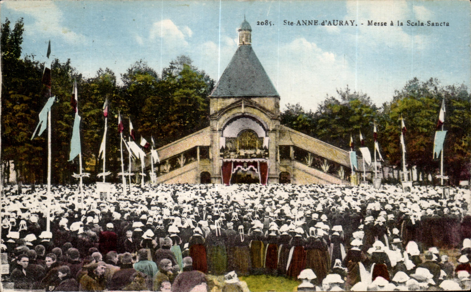 CPA Anne Auray Merse in Scala Sancta pilgrimage Folklore costume