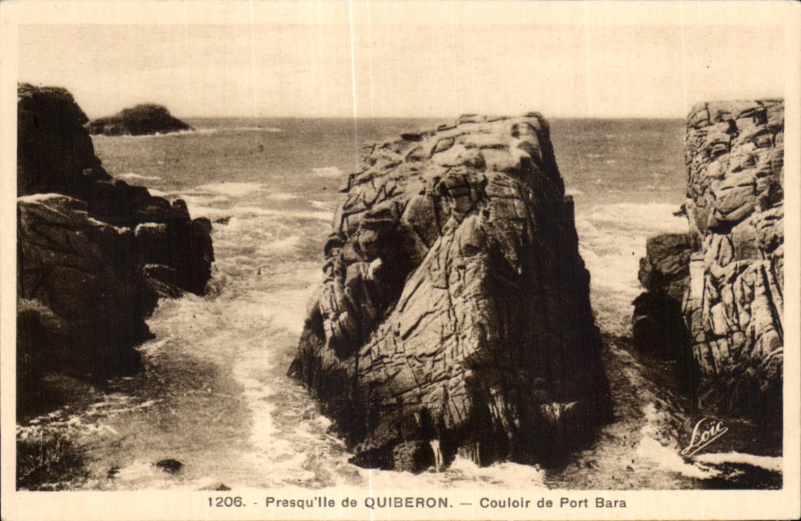 CPA Presquille de Quiberon Couloir de Port Bara