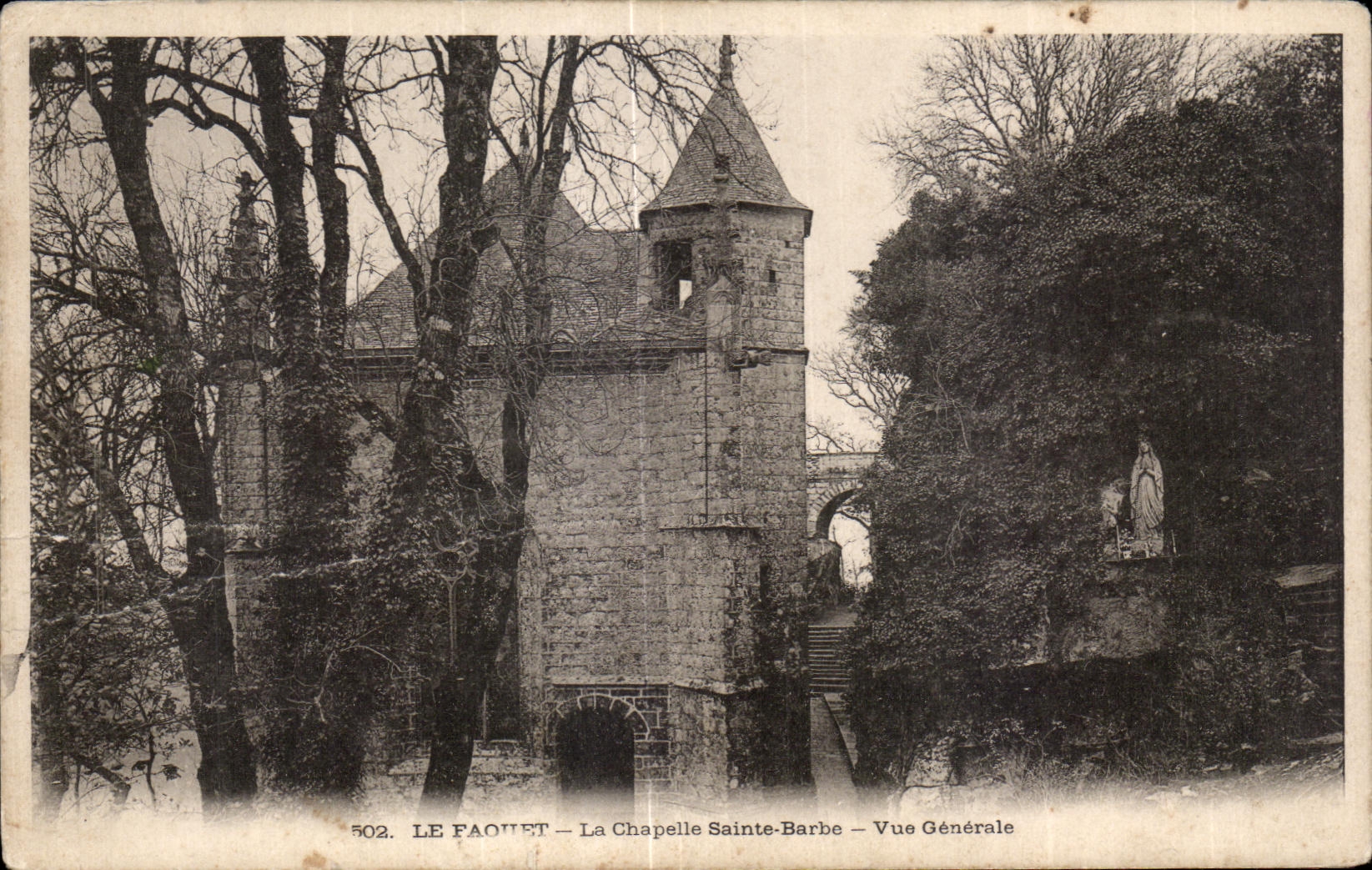 CPA Le Faouet La Chapelle Sainte Barbe Vue Generale