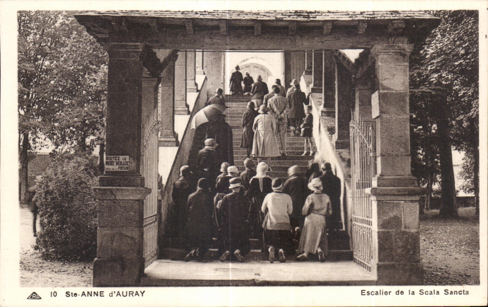 CPA Anne Auray Staircase of Scala Sancta