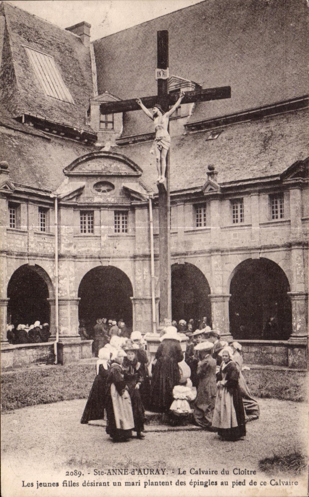 CPA Anne Auray the Martyrdom of the Cloister young girls wishing a husband