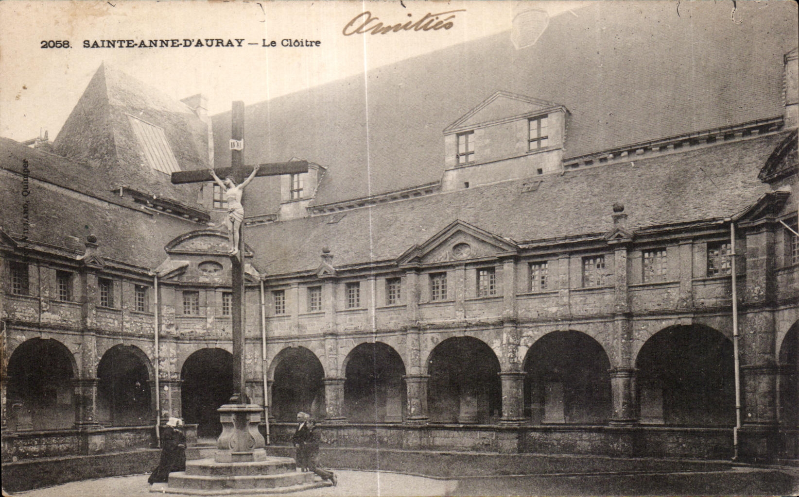 CPA Sainte Anne Auray the Cloister Christ