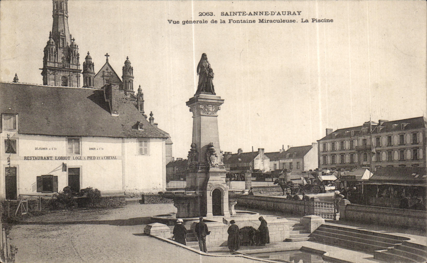 CPA Sainte Anne Auray View of Fontains Mireculeuse the Swimming pool