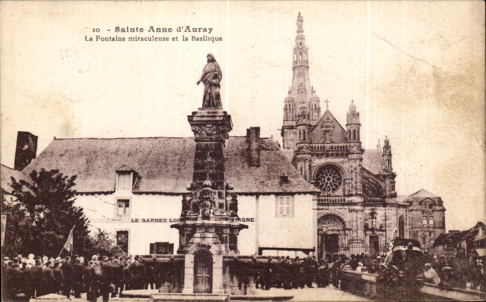 CPA Sainte Anne Auray the miraculous Fountain and the Basilica