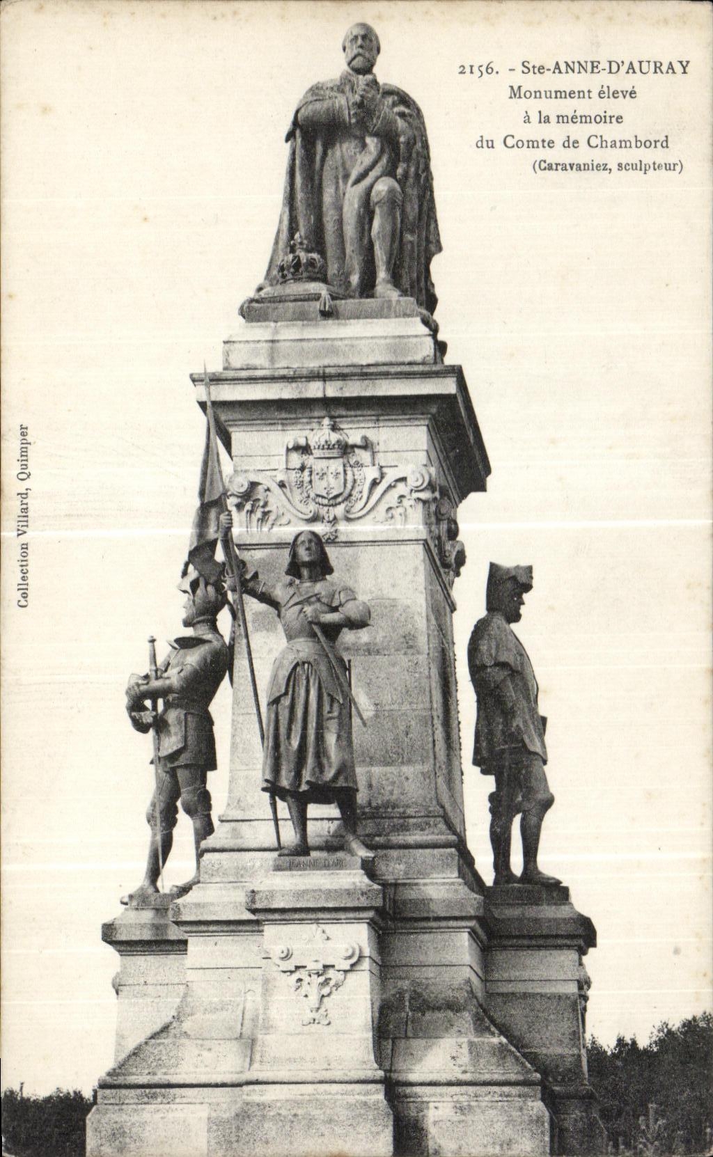 CPA Anne Auray Monument raised with the memory of the Count de Chambord