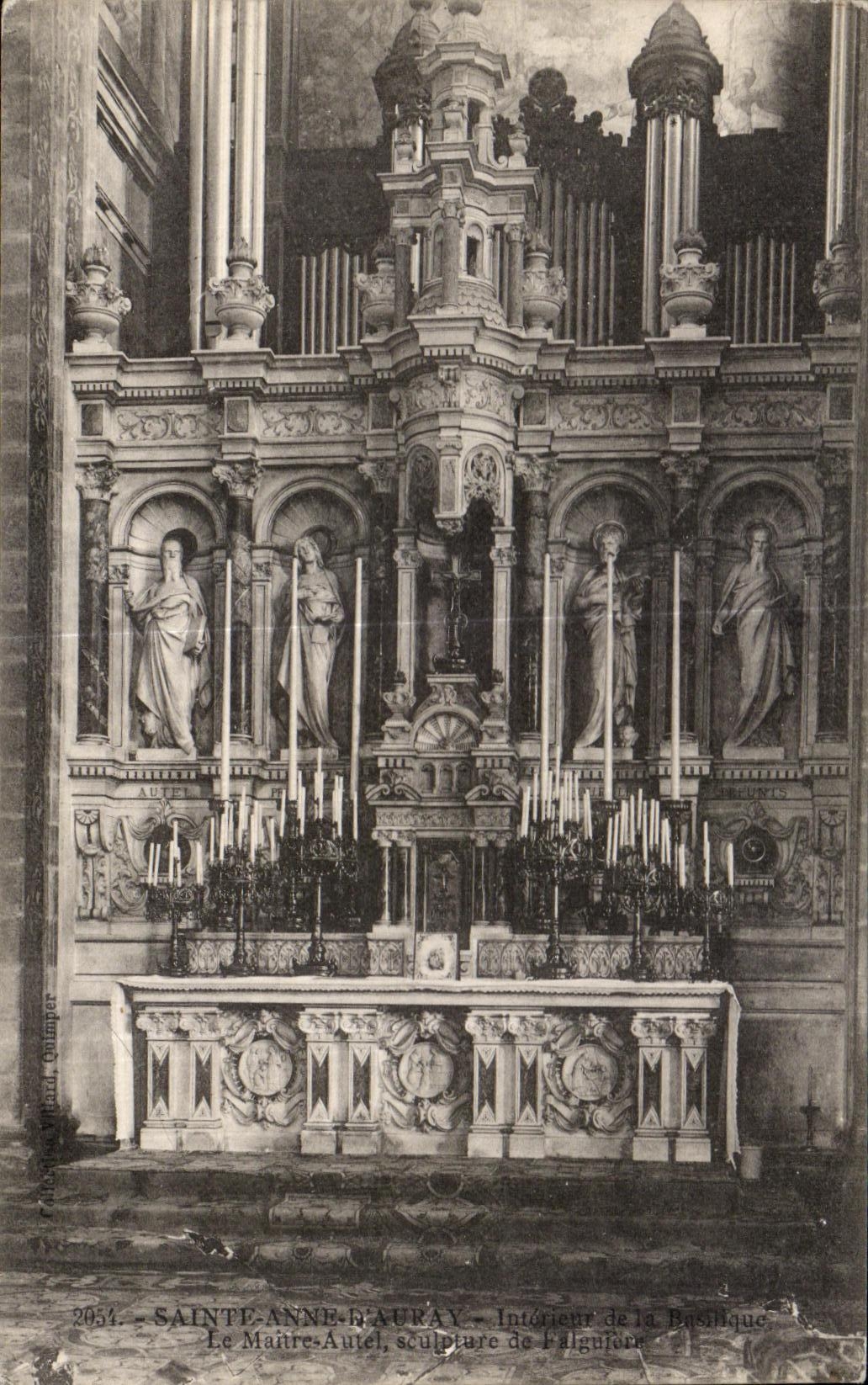 CPA Sainte Anne Interior Auray of Basilique Le Master Furnace bridge organ