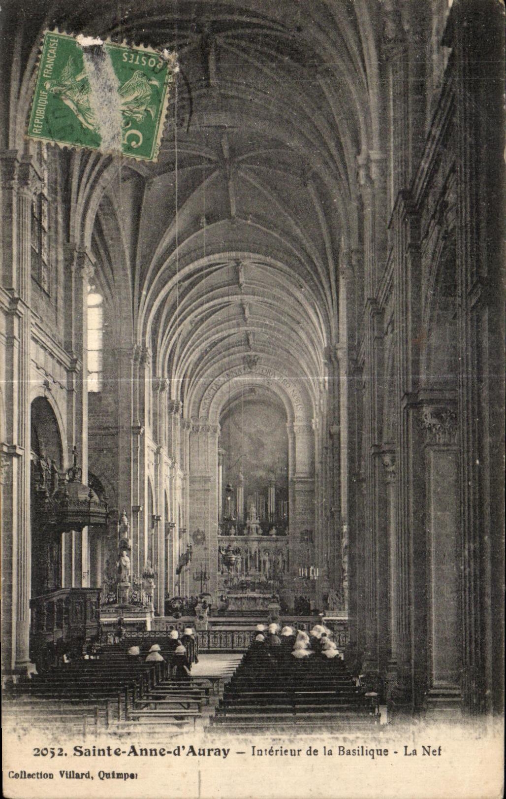 CPA Sainte Anne Interior Auray of the Basilica the Net Organ