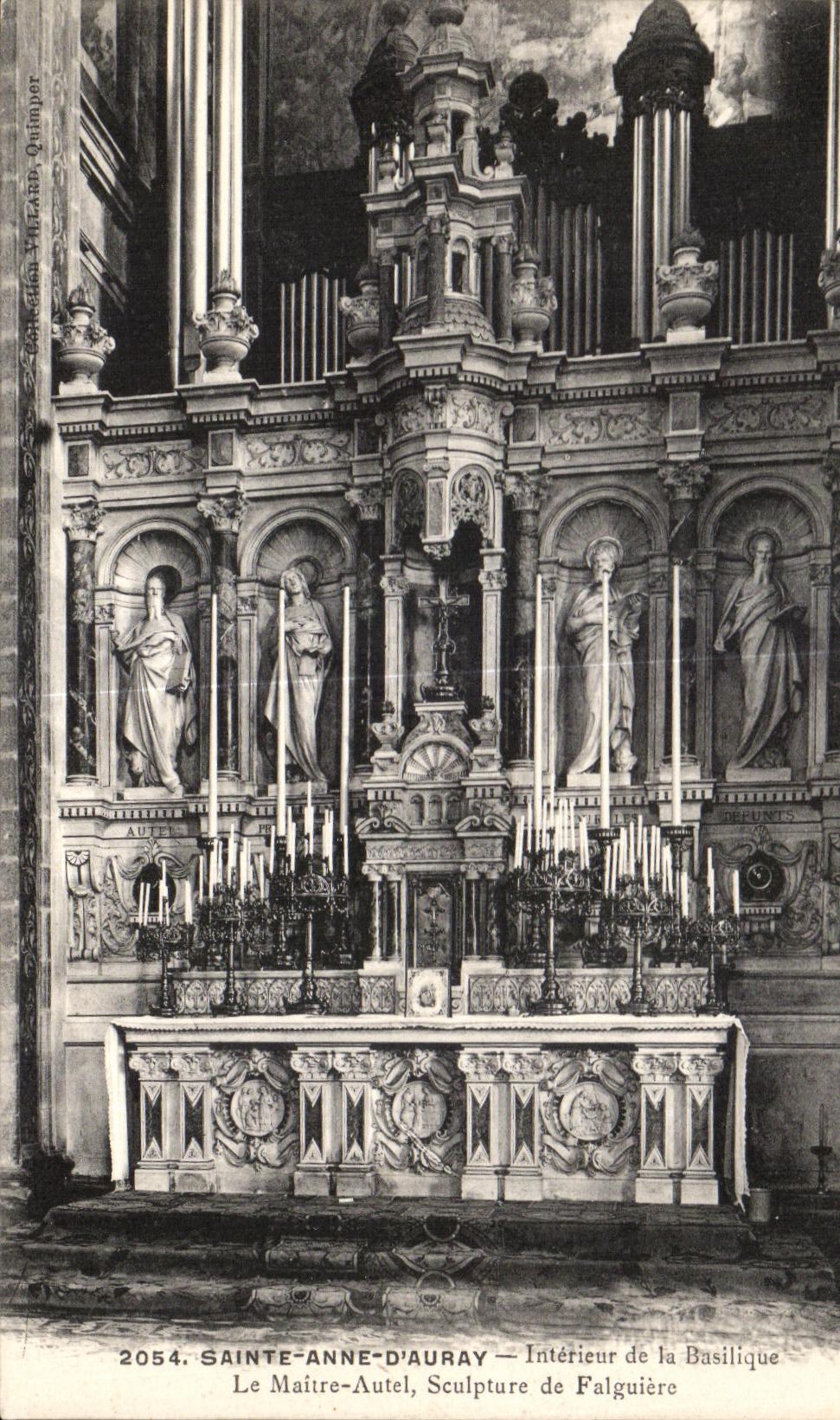 CPA Sainte Anne Interior Auray of Basilique Le Master Furnace bridge Sculpture of Falguiere Organ
