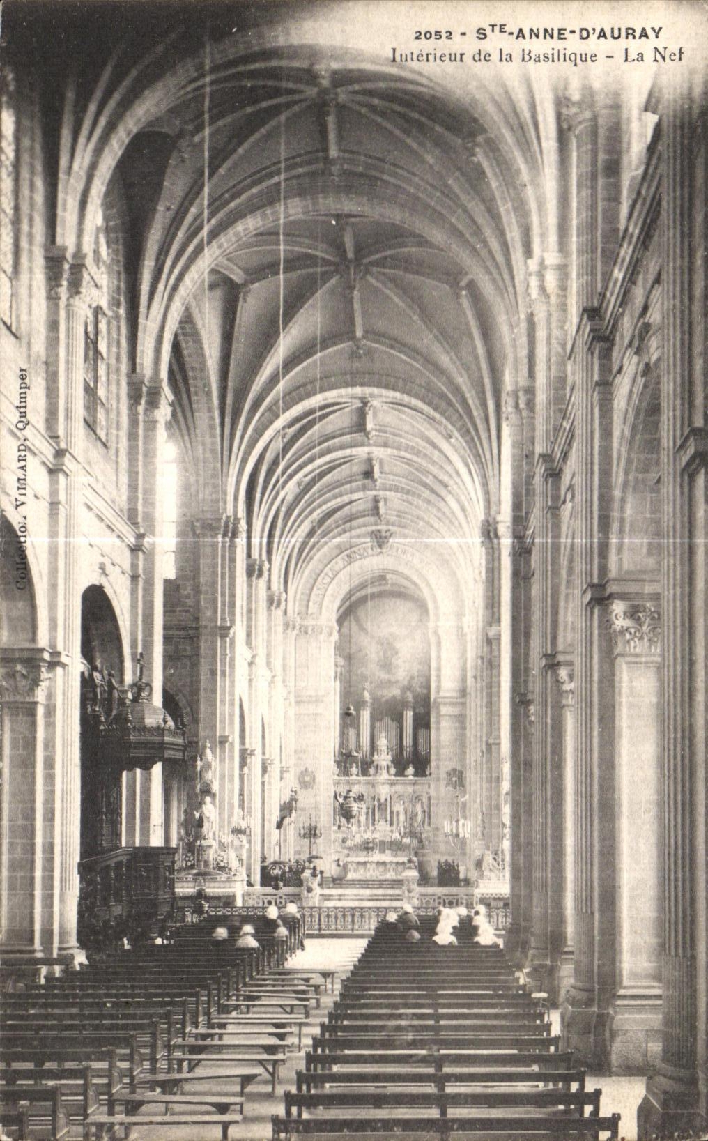 CPA Sainte Anne Auray Interiur of the basilica Organ