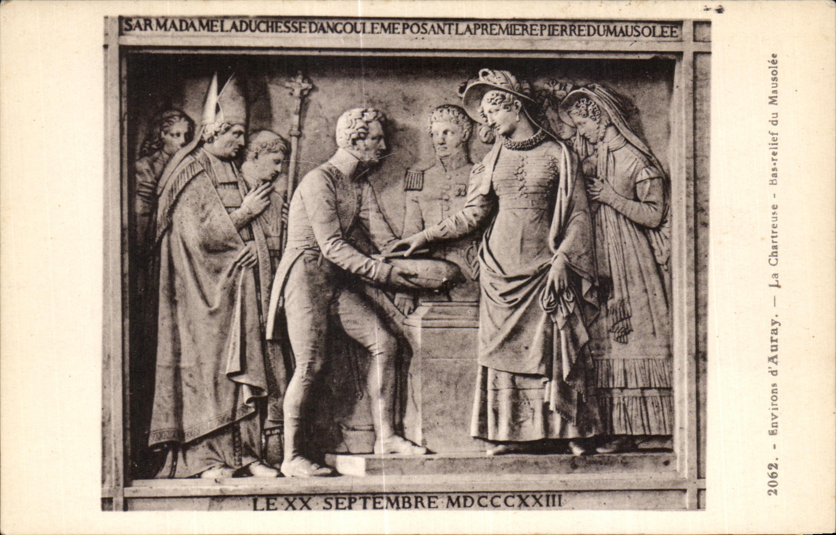 CPA Sainte Anne Auray Chartreuse Low relief of the mausoleum