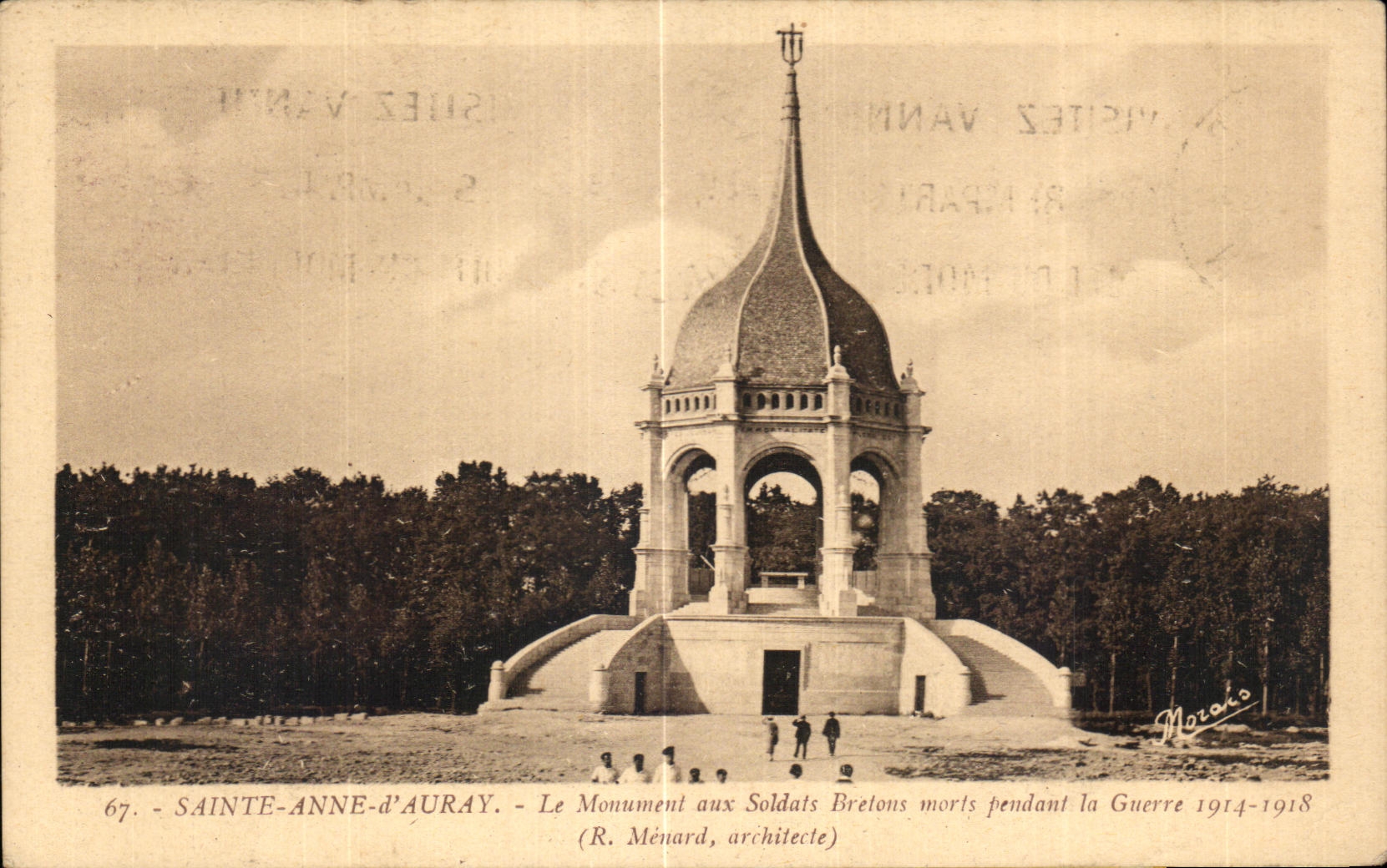 CPA Anne Auray Le Mouneut with the Breton Soldiers Died During the war
