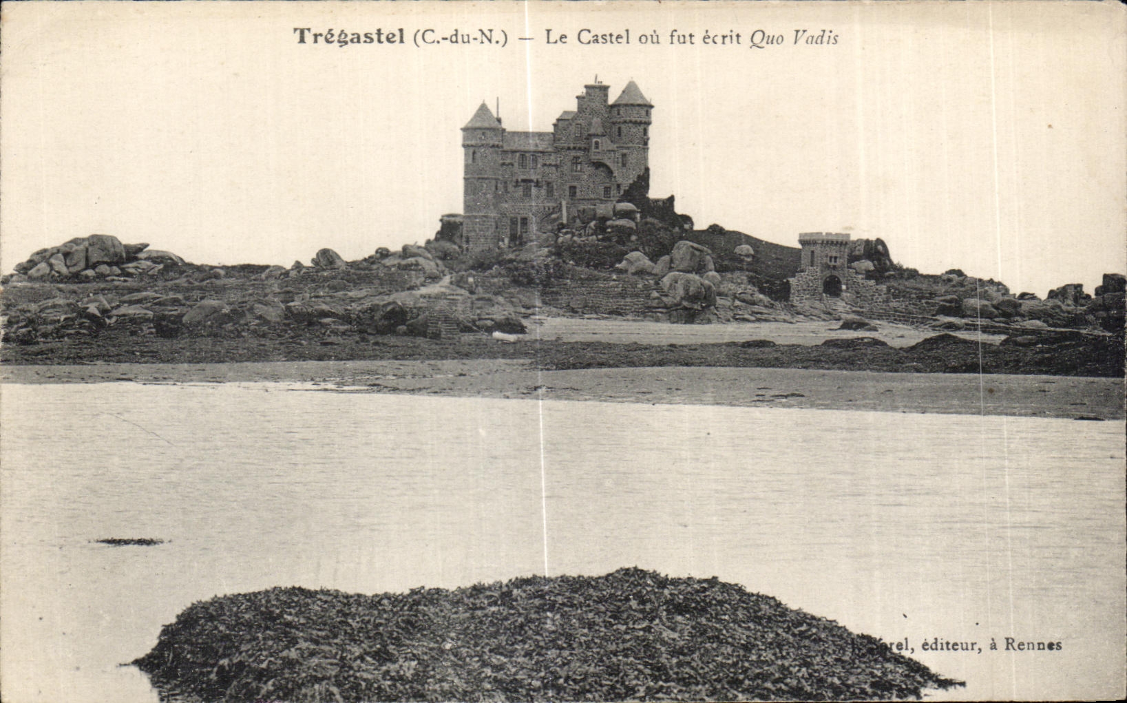 CPA Tregastel Le Castel ou fut ecrit Quo Vadis