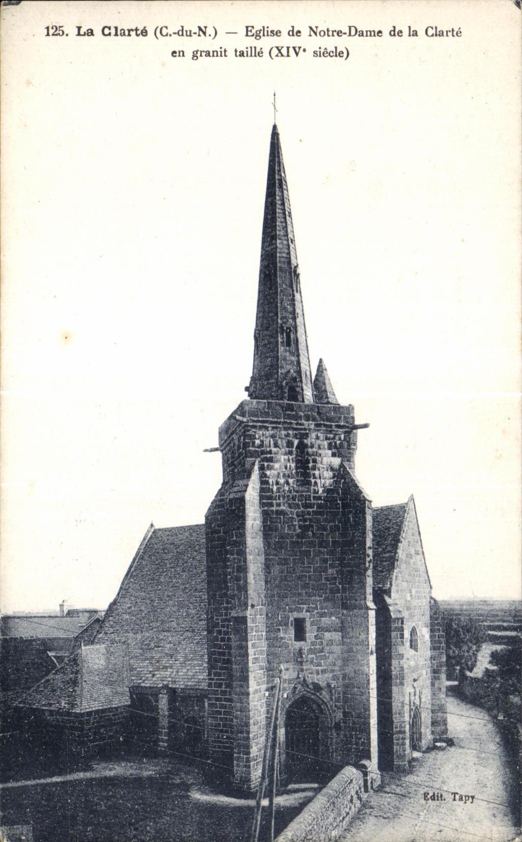 CPA La Clarte Eglise de Notre Dame de la Clarte en Granit Taille