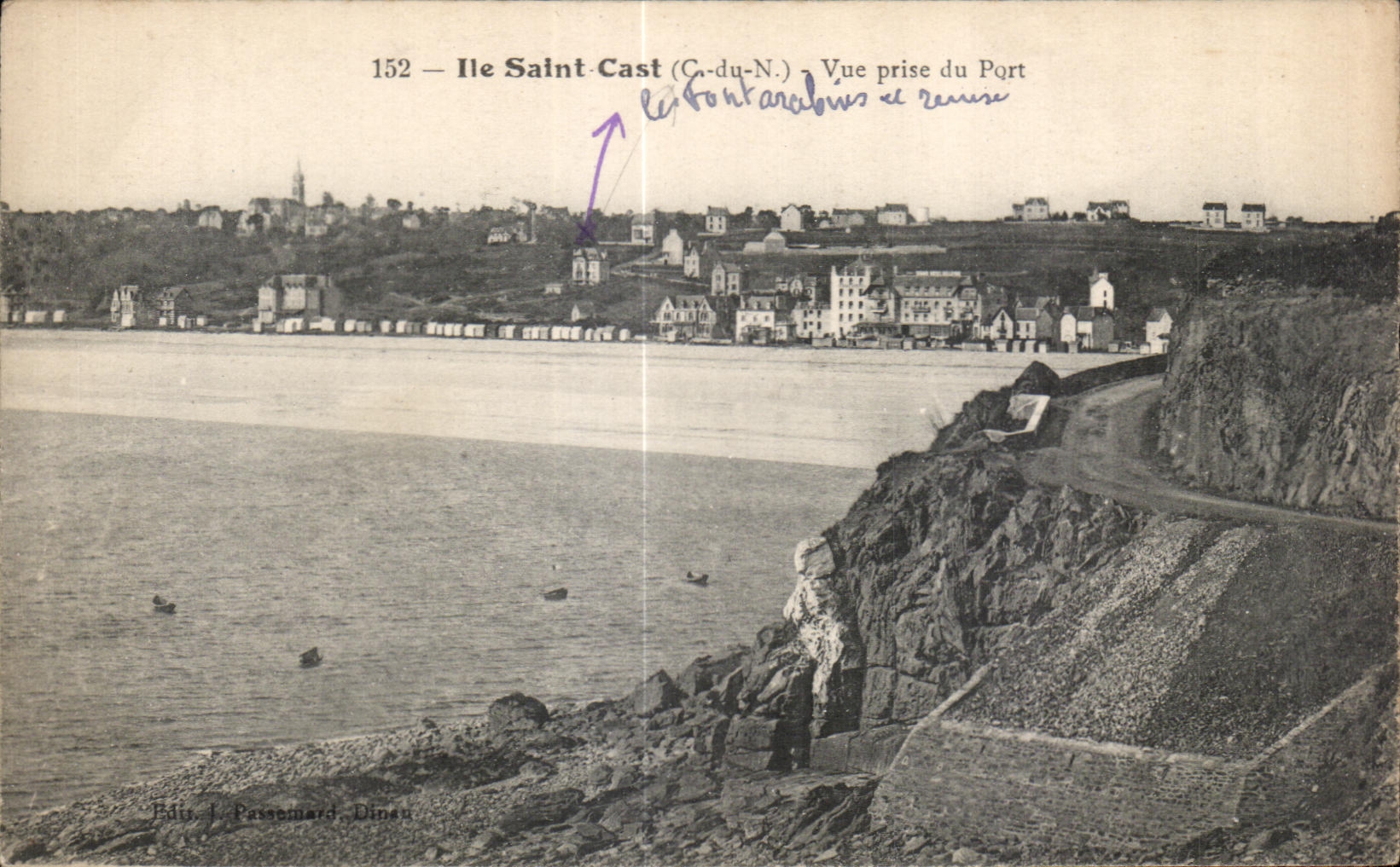 CPA Saint Cast Vue Prise du Port