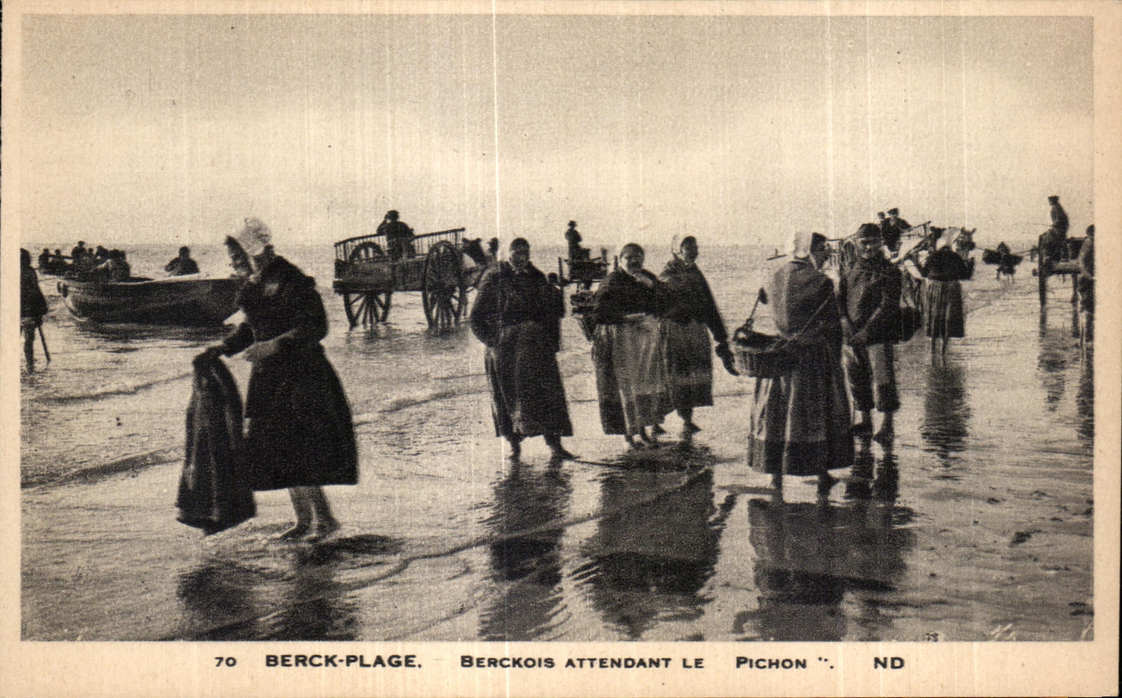 CPA Berck Berckois Beach Awaiting Pichon