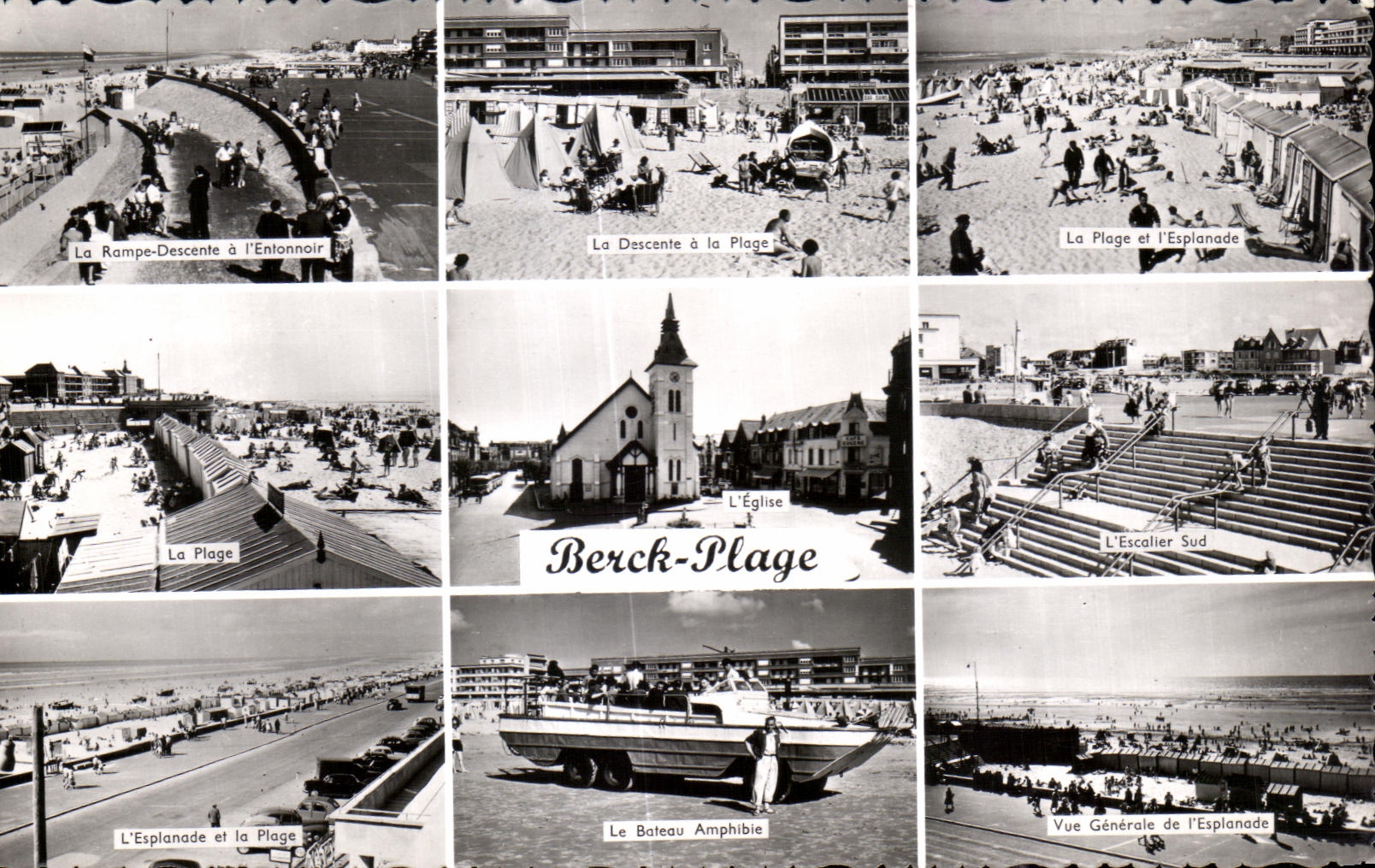 CPA Berck Plage La Rampe Descente a l Entonnoir