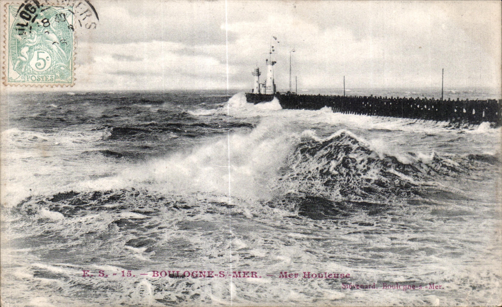 CPA Boulogne On Sea Sea Surging Sea