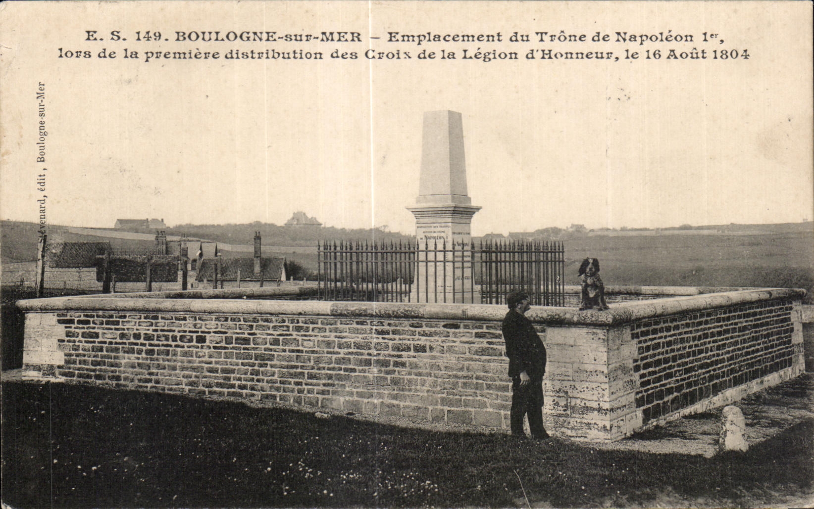 CPA Boulogne on Sea Site of the Throne of Napoleon 1st