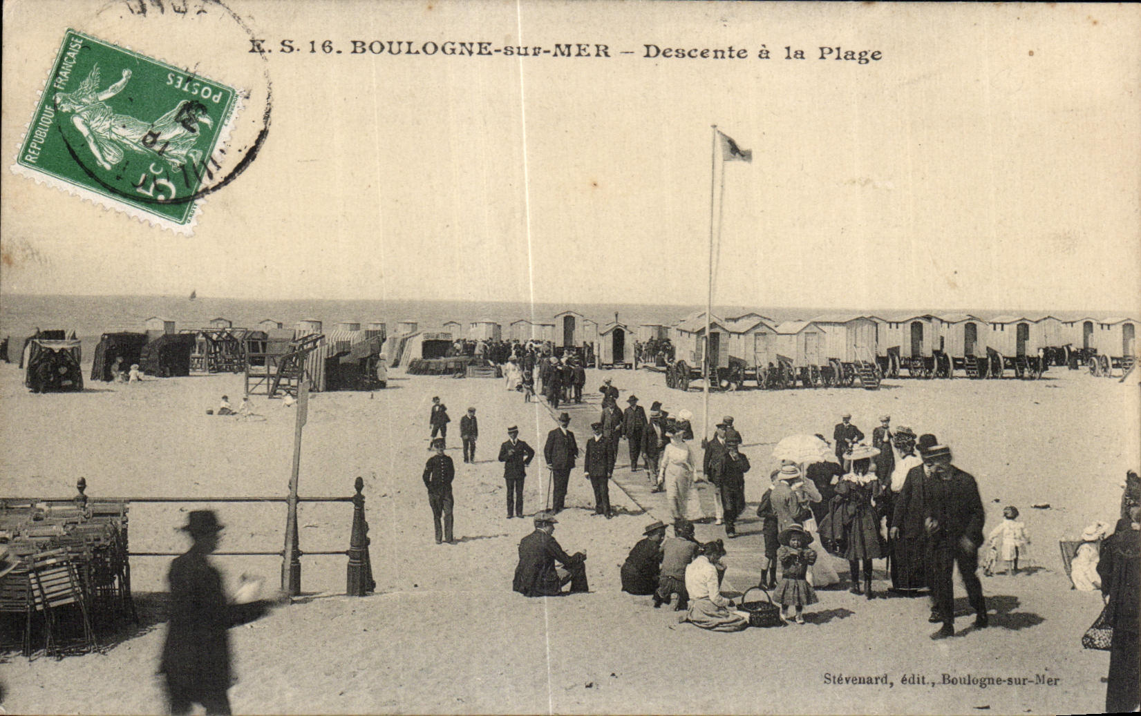 CPA Boulogne on Sea Descent with the Beach