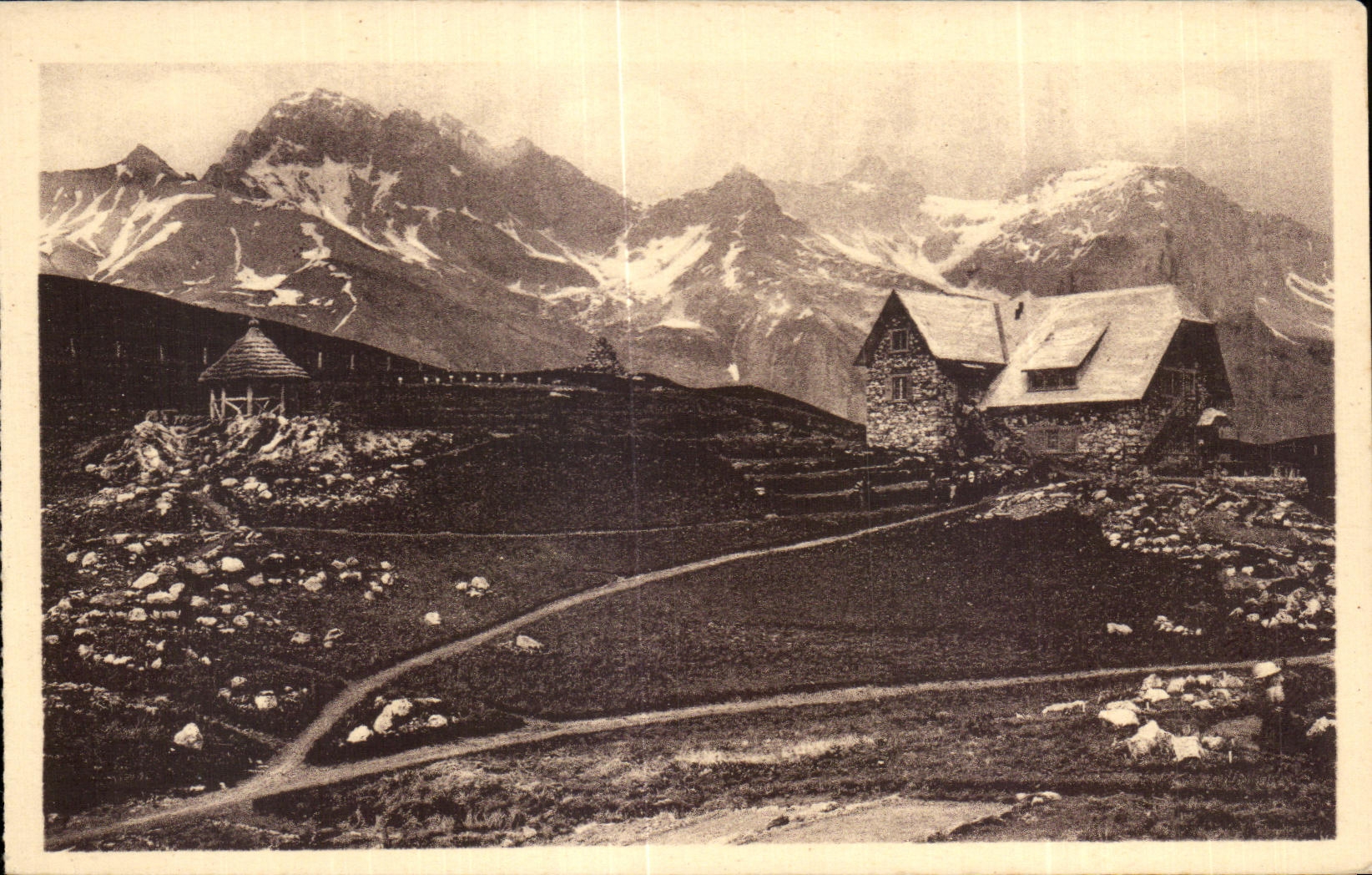 CPA Lautaret Le Alpine Garden and the chain of Galibier