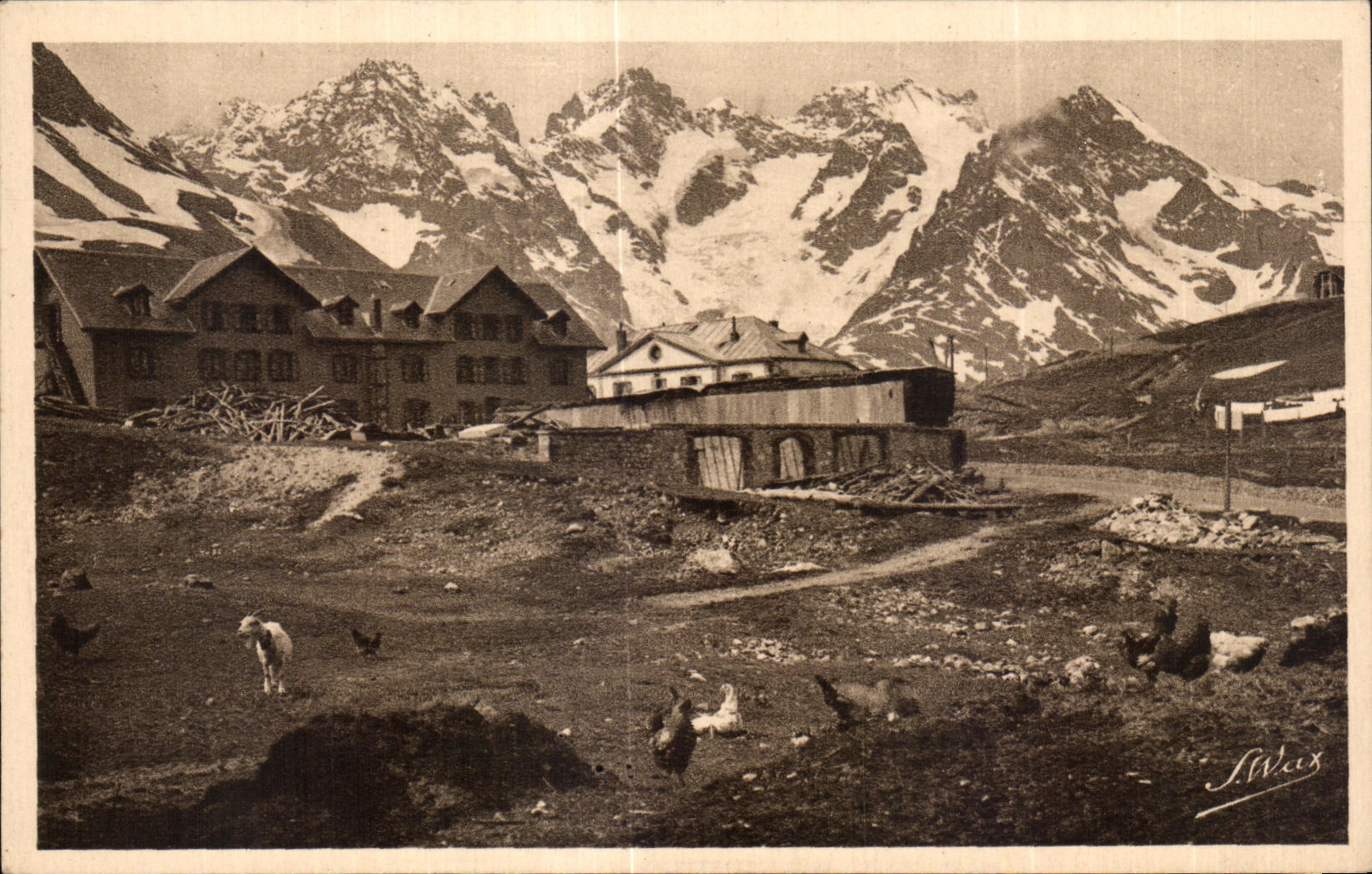 CPA Artistic Brianconnais Collar of Lautaret and Mountain of Meije