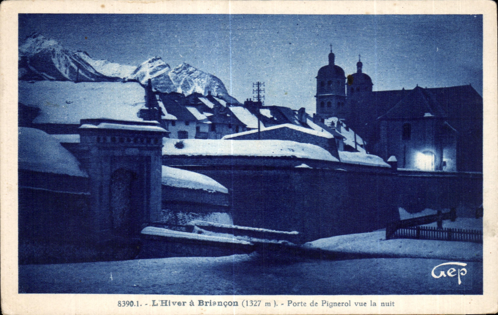 El invierno de CPA tiene Briancon Porte de Pignerol considerado la noche